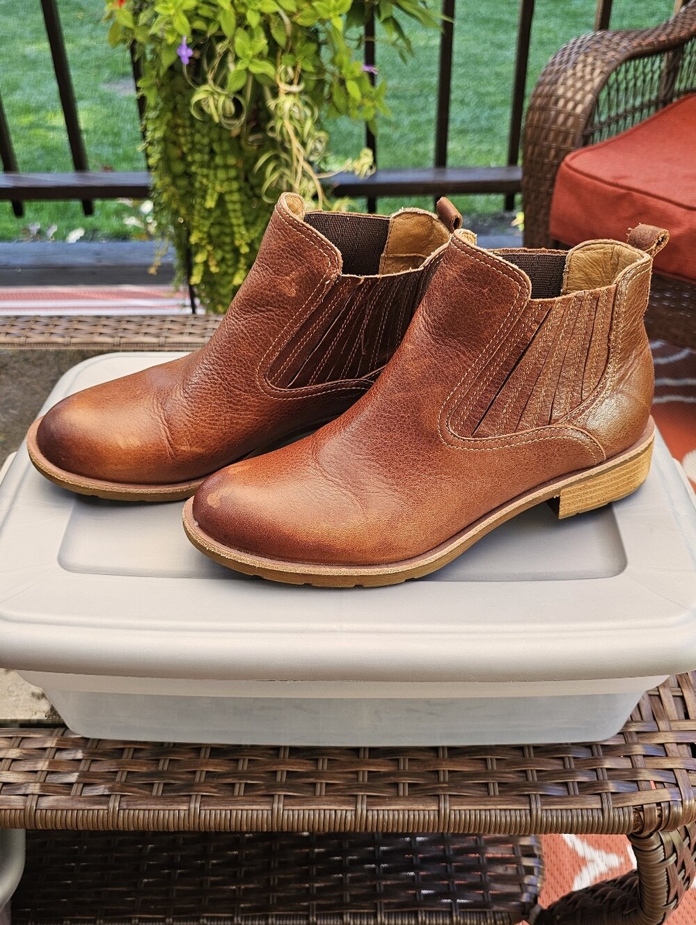 Söfft Aqua Söfft Cognac Leather Chelsea Ankle Boots Women’s 9 Brown